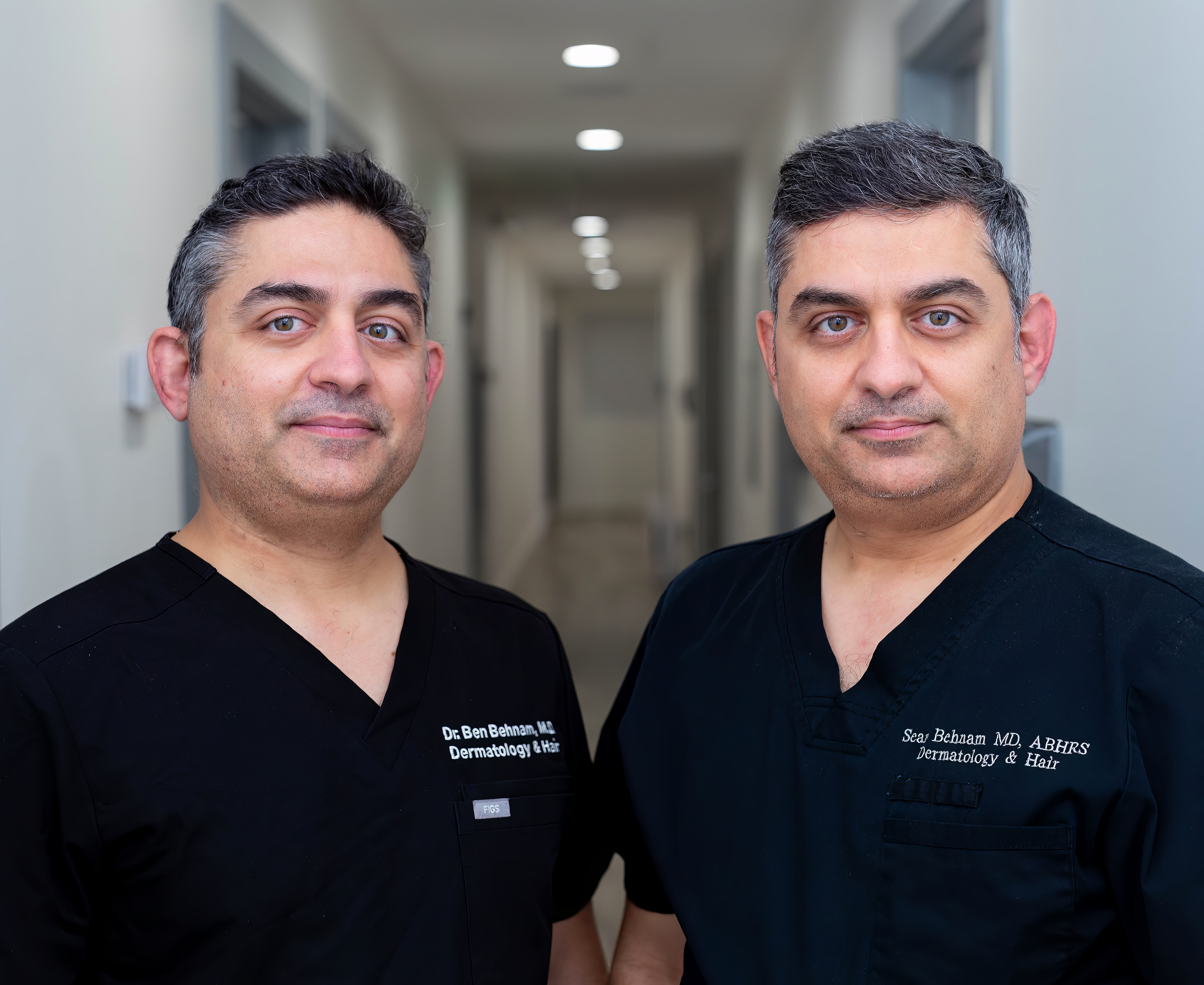 Happy Head founders dermatologist Dr. Ben Behnam and hair restoration surgeon Dr. Sean Behnam.